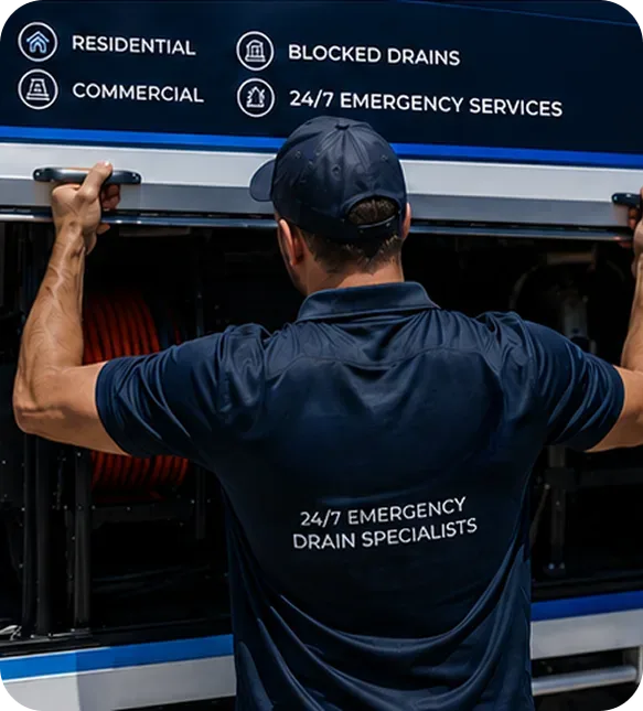 A licensed Liverpool plumber at the service van
